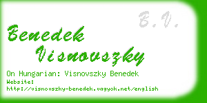 benedek visnovszky business card